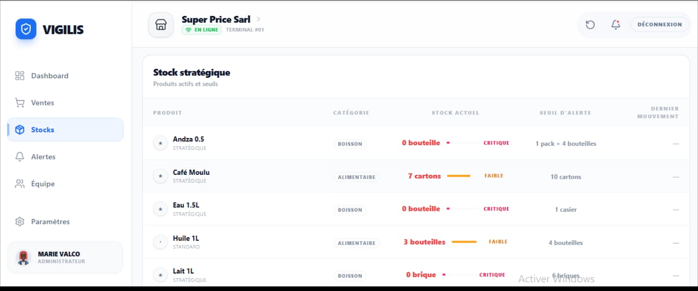 Mockup inventaire Vigilis